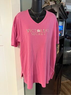 Vintage Victoria's Secret Pink V-Neck 90s Sleep Dress